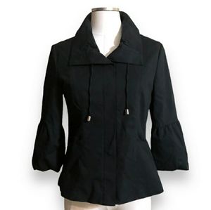 WHITE HOUSE BLACK MARKET Cropped Jacket 3/4 Puff Sleeves NWOT!